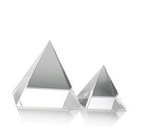 Cabilock Pyramide Verre Optique à Quatre Faces Prismatique pour Expériences Optiques Et Décoration De Bureau Effet Arc-Ciel Ornement Lumineux pour Méditation Et Décor Maison