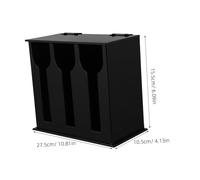 Cabilock Rack De Rangement à Cuillère Distributeur De Cuillères Seau De Stockage Compartiment Porte-ustensiles Pour Comptoir Acrylique Noir