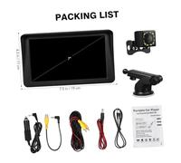 Cabilock Radio Voiture sans Fil avec Écran Tactile et Caméra de Recul LED Lecteur Portable Compatible Installation Facile pour Voitures et Camions