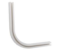 Cabilock Rail de Rideau Adhésif pour Plafond et Mur Guide Coulissant Silencieux à Angle Droit Support pour Tringles à Rideaux Installation sans Perçage pour Maison Bureau et Camping-