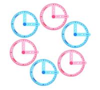 Cabilock Rapporteur Circulaire de Bureau 360° Lot de 6 Pièces, Outil de Dessin Mathématique Précis Bras Articulé pour Mesures D’angles Scolaires et Travaux Techniques