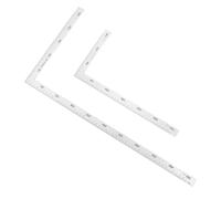 Cabilock Règle D'angle en Acier Inoxydable L en 2pcs pour Menuiserie, Outil de Mesure Précis à Angle Droit, Travail du Bois et L'alignement Facile