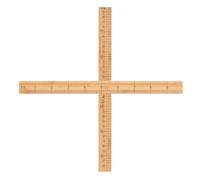 Cabilock Règle de Couture en Bois 33 Cm Double Face, Lot de 2, Outils de Mesure Précis pour Vêtements, Fournitures de Couture Portables, pour Apprentissage et Usage Professionnel