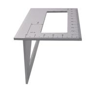 Cabilock Règle de Marquage en Aluminium Multifonction, Équerre Forme T Graduation Argentée pour Artisans du Bois et Ingénieurs en Géométrie