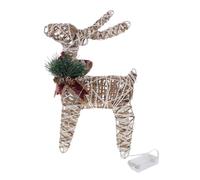 Cabilock Reindeer Figurine Iron Art LED Lighted Christmas Decor for Outdoor Patio Garden Indoor Holiday Display