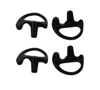 Cabilock Remplacement D'embout Auriculaire en Silicone pour Intercom et Oreillette à Tube à Bobine, Confortable et Ajustement Sécurisé, 2 Paires pour Exercice Intense, Noir