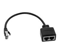 Cabilock Répartiteur Ethernet 1 vers 2 Haut Débit Adaptateur Rj45 Mâle vers Double Femelle en Cuivre Étamé et Plastique Connexion Stable et Résistante pour Réseau Noir