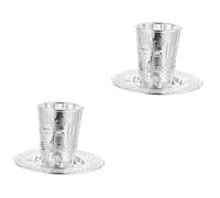 Cabilock Repas Shabbat 2 Ensembles De Tasses De Prière Ensemble De Tasses à Vin Décoratives Gobelet Havdalah Tasse Étoile De David Tasse à Liqueur Plateau Vintage Tasse à Vin De Shabbat Gobelet à Vin