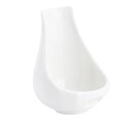Cabilock Repose-cuillère Céramique Blanc Élégant Support Vertical pour Ustensiles de Cuisson Décor de Table Pratique et Facile à Nettoyer