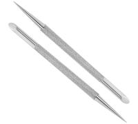 Cabilock Repousse-Cuticules en Acier Inoxydable 2 Pièces Outil de Manucure Double Tête Grattoir à Ongles Précis pour Soin des Cuticules Usage Professionnel et Pédicure Solide et Facile