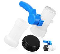 Cabilock Robinet pour Cuve Eau Pluie Plastique avec Tube Rallonge Vanne Intégrée Accessoire pour Récupérateur Eau