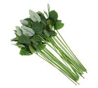 Cabilock Rose Artificielle avec Tige Flexible et Feuilles Vertes, Lot de 30 Pièces pour Décorations et Célébrations