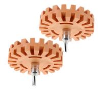 Cabilock Roue en Caoutchouc Dentelée Ronde 100mm 2 Pièces pour Enlever Autocollants, Outil Polyvalent Compatible Perceuse pour Projets Automobiles et Motos