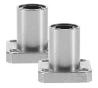 Cabilock Roulement à billes linéaire avec bride carrée 2 pièces 8 mm pour accessoires imprimante 3D DIY et équipements CNC de précision