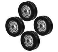 Cabilock Roulette Résistance à L'usure Vibrations Baie Vitrée Coulissante pour Alu en Pom Noir Lot de 4 Pièces pour Portes Coulissantes en Usage Quotidien