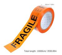 Cabilock Ruban Adhésif Fragile Orange Bande Avertissement pour Emballage et Expédition Adhésif Ultra-résistant pour Protection Colis Délicats