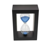 Cabilock Sablier Minuterie 30 Cadre Bois Sable Bleu Sablier Décoratif Gestion du Temps pour École Bureau Maison Salon