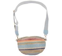 Cabilock Sac Banane Femme en Paille Tressée avec Fermeture Éclair Lisse et Large Sangle pour Sport et Bicyclette
