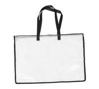Cabilock Sac Portfolio Transparent avec Poignée et Fermeture Éclair Sac Rangement Léger et Protecteur pour Posters Œuvres Art Documents Organiseur Portable Polyvalent pour Artistes et