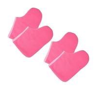 Cabilock Sachets De Paraffine Pieds 2 Paires Épais Doublure Réutilisable Hydratant Soin Spa Professionnel Pédicure Pieds Thermorégulés Rose Blanc Bordures