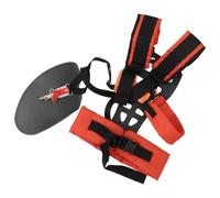 Cabilock Sangle de Harnais en Tissu Orange Forme W Double Épaule Confortable Sangle Réglable pour Coupe-bordures et Taille-haies de Jardin