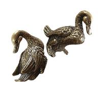 Cabilock Sculpture de Canard Laiton Statue Décorative Vintage pour Salon et Bureau Ornement Élégant avec Détails Intriqués pour Décoration Maison