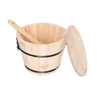 Cabilock Seau De Stockage De Nourriture En Bois 18 Cm Couvercle Et Cuillère Poignée Pratique Cuiseur Vapeur Pour Riz Cuisines Domestiques Et Restaurants