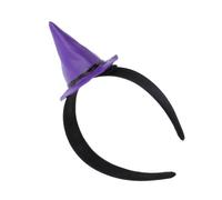 Cabilock Serrage-tête Sorcière Halloween pour Filles, Mini Chapeau Léger en Pu Violet, Ajustable et Confortable pour Fête, Photo Booth ou Représentation Scolaire