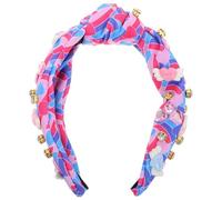 Cabilock Serre-tête Femme Large Orné de Cristaux Cœur Bandeau Cheveux Femme Noué Chic pour Saint-valentin Accessoire Doux et Confortable pour Tenue Romantique