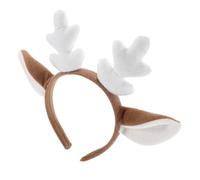 Cabilock Serre-tête Renne pour Femme Design Réaliste Oreilles de Cerf Peluche Douce Ajustement Élastique Fêtes Mariages