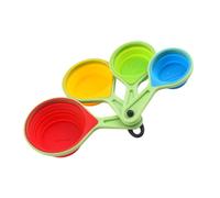 Cabilock Set Cuillères Pliables Silicone pour Cuisson Ustensiles de Cuisine Compacts et Résistants Cuillères Doseuses Précises pour Pâtisserie Couleurs Assorties Couleur Aléatoire