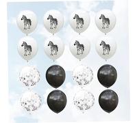 Cabilock Set de Ballons Latex Animaux pour Décoration Anniversaire Assortiment Ballons Noirs et Pailletés Résistants et Festifs pour et Célébrations