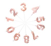 Cabilock Set de Bougies Chiffre Cire Rose Doré pour Décoration Gâteau Anniversaire Brûlage Stable et Insertion Facile pour et Célébrations