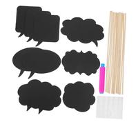 Cabilock Set de Cartes Noires DIY pour Photobooth Mariage Accessoires Écriture avec Craie Décoration Interactive et Personnalisable pour Réception