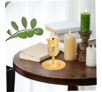 Cabilock Set de Coupe Kiddush Dorée avec Soucoupe pour Vin Cadeau Shabbos et Pessa Symbole de Tradition Juive pour Célébrations Élégantes