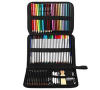 Cabilock Set de Crayons de Couleur Aquarellables avec Accessoires Crayons Dessin et Ombrage Mallette Portable pour Artistes Débutants et Confirmés