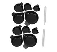 Cabilock Set de de Pesée Plastique avec Cuillère Inox pour Poudres Liquides et Solides Plateau de Mesure Compact pour Laboratoire et Comptoir