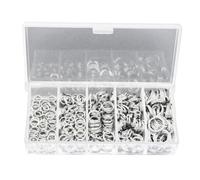 Cabilock Set de Émerillons pour Accessoires de Pêche en Mer Boîte de Rangement de Pêche Résistant à la Traction Lot de 200 en Acier Inoxydable Double Cercle Pivotant