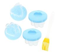 Cabilock Set de Moules Antiadhésifs pour Œufs Vapeur Chaleur pour Micro Ondes Cuisson Facile Déjeuner Couleur Aléatoire