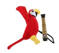 Cabilock Set de Pirate avec Perroquet Réaliste sur Épaule et Longue-Vue sans Lentille Accessoire Léger et Portable pour Déguisement Garçon Fille Fête à Thème Pirate et Halloween