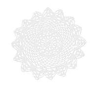 Cabilock Set de Table au Crochet en Coton 30 CM Rond Blanc Napperon Européen Fait Main Dessous de Plat Tissé Vintage pour Mariage et Réception