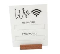 Cabilock Signe De Mot De Passe Wifi Support De Panneau Wifi En Acrylique Signe Wifi Chambre D'amis Support De Mot De Passe Wifi Signe Wi-fi Rappel Wifi Acrylique Décorations En Bois Blanche