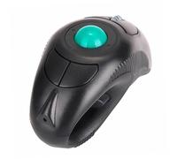 Cabilock Souris à Boule de Commande sans Fil 2.4ghz pour Utilisateurs D'ordinateur Portable, Forme Dauphin en Plastique, 5 Touches, 1000dpi, Design Hors Table Noir