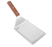 Cabilock Spatule Cuisine à Frire Acier Inoxydable Manche Bois Antidérapant Bords Lisses Suspension Multifonction Pour Poêle Crêpe
