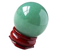 Cabilock Sphère de Cristal Jade Naturel avec Base Ornement Décoratif Artisanal pour Maison et Bureau Décoration Créative et Légère