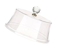 Cabilock Stand Gâteau Couvercle en Verre Désert Cloche Gâteau Couverture Collation Plateau Rond Affichage Gâteau Plaque Plat de Service Poinçon Bol Alimentaire Tente