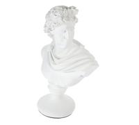 Cabilock Statue Buste Apollo en Résine Blanche de Style Européen Classique, Légère et Résistante aux Fissures, Décoration Élégante pour Étagère ou Bureau