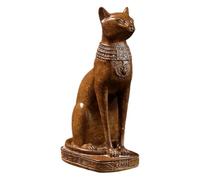 Cabilock Statue Chat Égyptien Résine Décoratif Vintage Sculpture Bastet Figurine Bureau Maison Salon