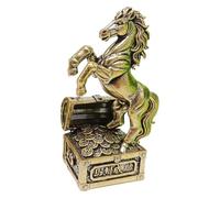 Cabilock Statuette Cheval en Laiton - Sculpture Décorative Feng Shui Zodiac Chinois - Ornement Amulette Bureau - Statue Cheval Debout Métal - Décoration Symbolique Réussite Professionnelle