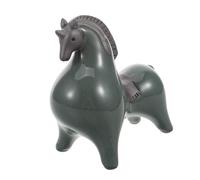 Cabilock Statuette De Cheval Céramique Sculpture Décorative Figurine De Cheval Debout pour Bureau Et Intérieur